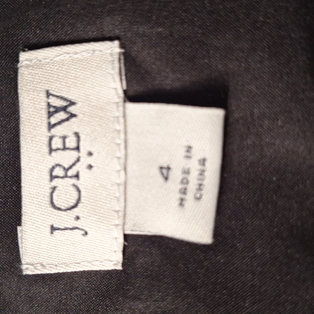 3/$20--J. Crew Black Button-Up Blouse, Cropped, Long Sleeves - Picture 12 of 14
